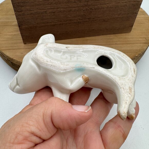 Fitz and Floyd Nesting Pig Vintage Salt or pepper single laying down farmhouse b - Picture 8 of 12